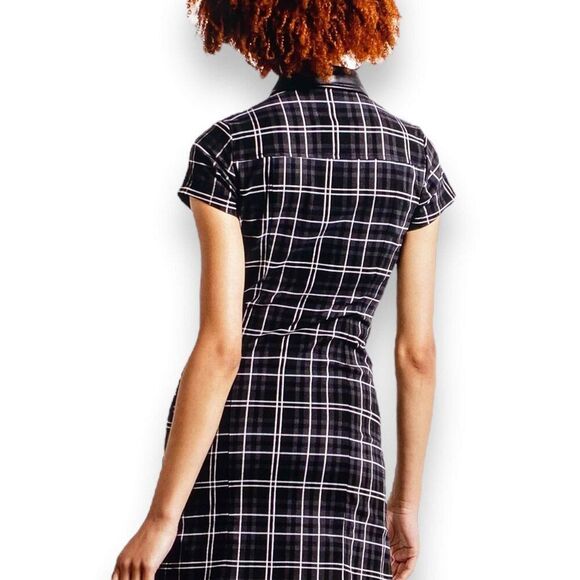 All Attitude Cut Out Leather Straps Button Down Mini Dress Killstar - NEW - Picture 3 of 3